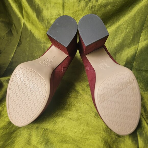 Platform Ankle Boots with Buckle, Red, Size 7 Circus By: Sam Edelman - Picture 5 of 9